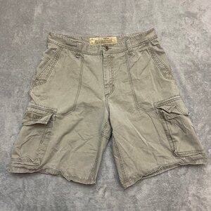 Vintage Old Navy Military Paratrooper Cargo Shorts Men Size 36 Khaki Cotton
